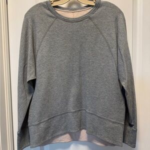 Lululemon Reversible Gray/Peach Crewneck Super Soft Long Sleeve Top scoop bottom
